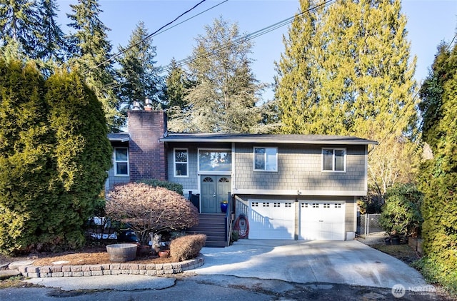 view of front of home featuring a garage