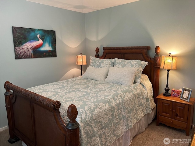 bedroom with carpet flooring