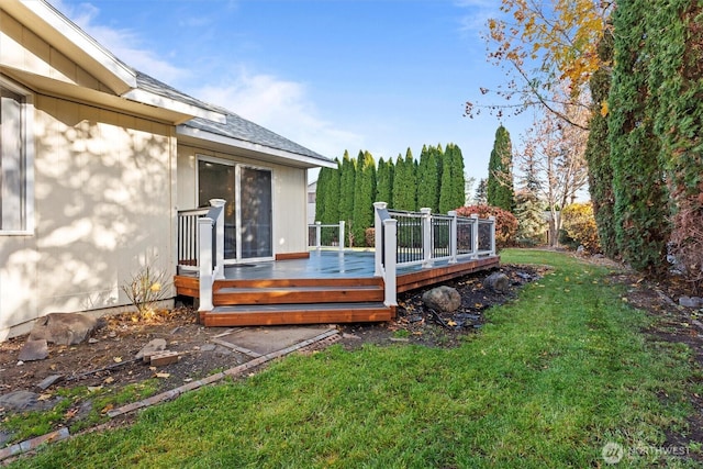 9447 Vernal Ave SE, Moses Lake, WA 98837 - view of yard with a wooden deck