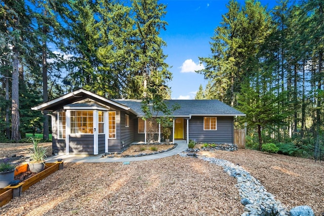 view of ranch-style home