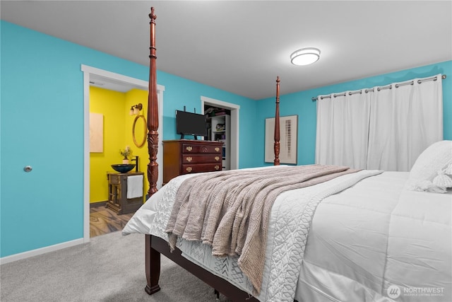 view of carpeted bedroom