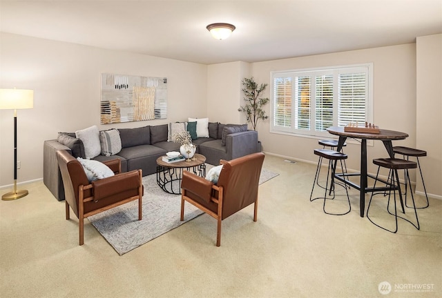 view of carpeted living room