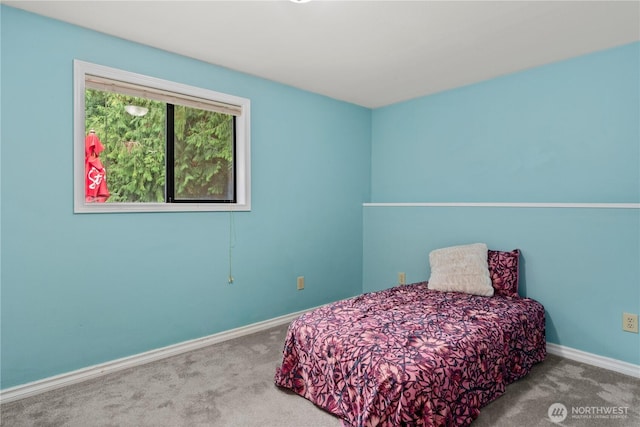 view of carpeted bedroom