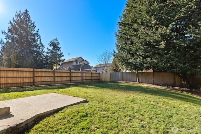 view of yard featuring a patio