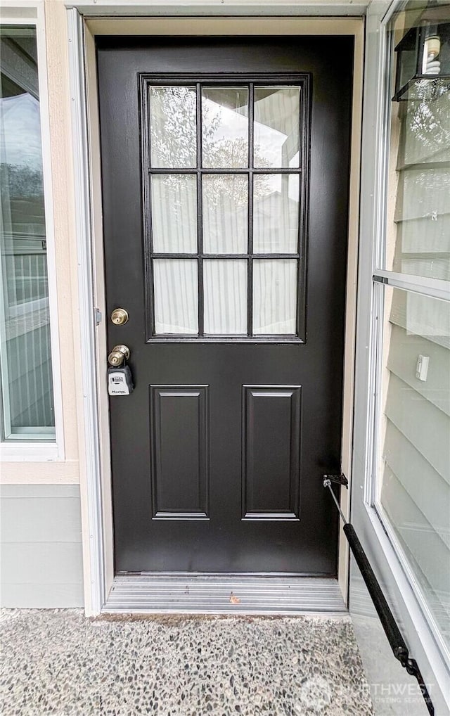 view of doorway to property