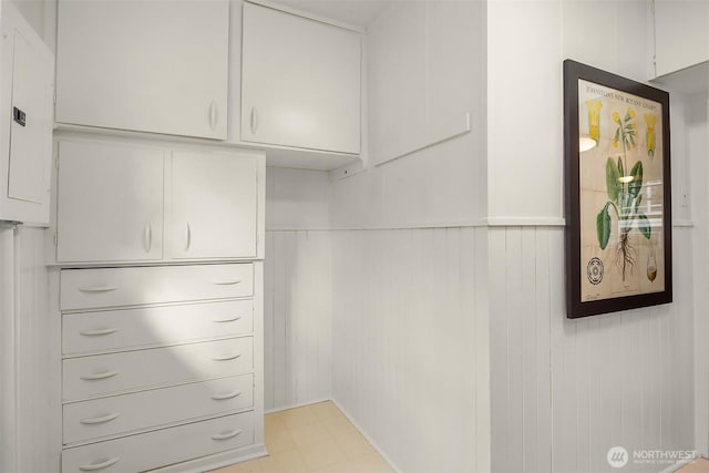 spacious closet featuring electric panel