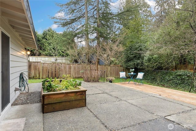 view of patio / terrace featuring a fenced backyard