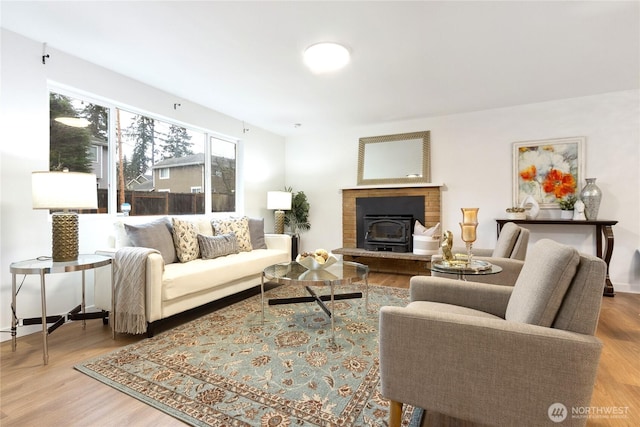 living room featuring wood finished floors