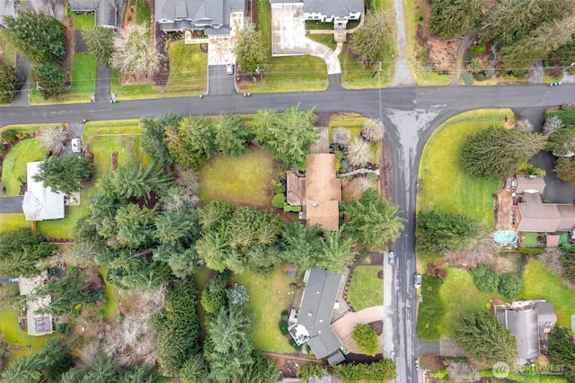 aerial view featuring a residential view