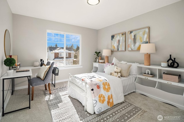 bedroom featuring carpet flooring