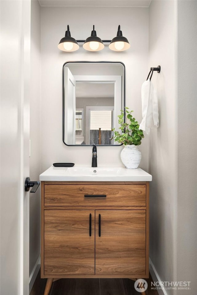 bathroom with vanity