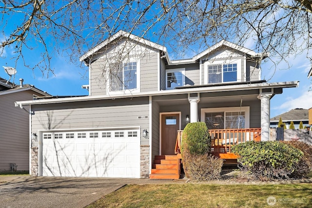 view of front of home with covered porch