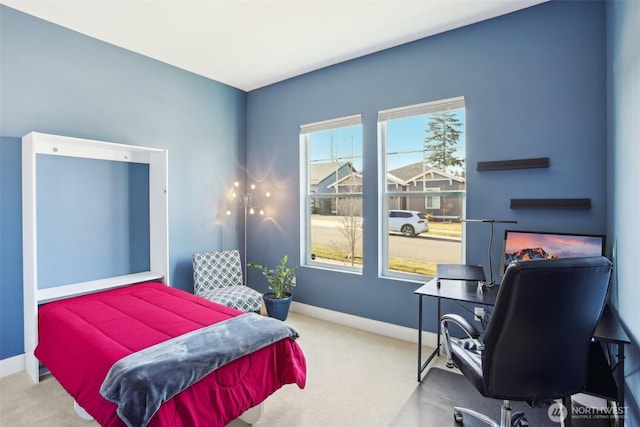 bedroom featuring carpet flooring