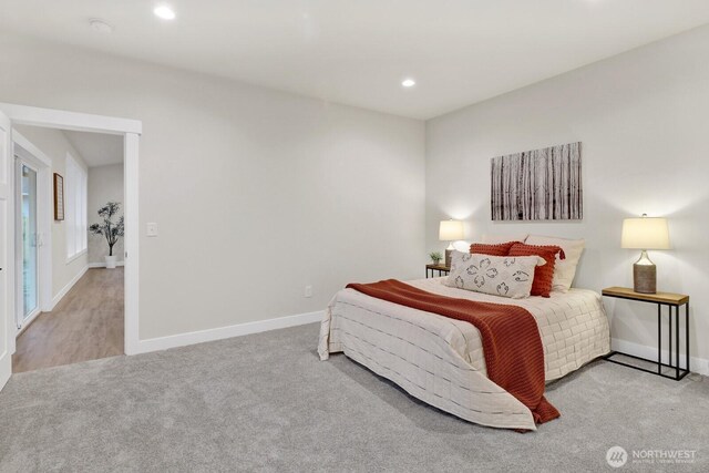 view of carpeted bedroom