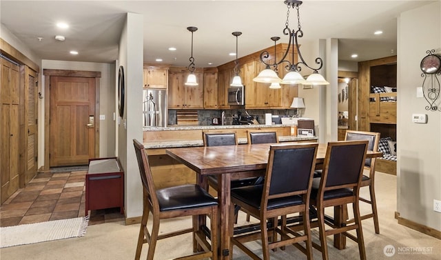 view of dining space