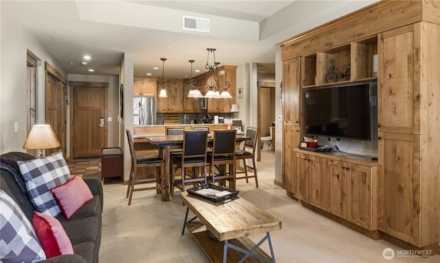 view of carpeted living room
