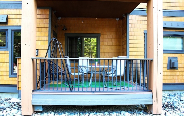 exterior space with covered porch