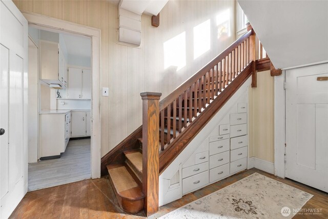 4412 Dyes Inlet Rd NW, Bremerton, WA 98312 - stairway with wood-type flooring