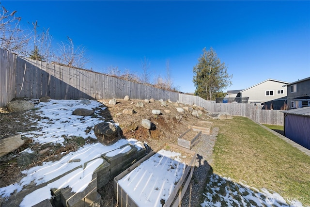 view of snowy yard