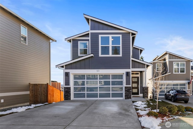 view of front of home featuring a garage