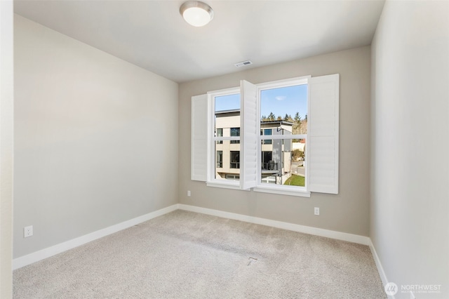 view of carpeted empty room