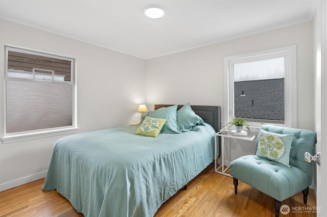 bedroom featuring wood-type flooring