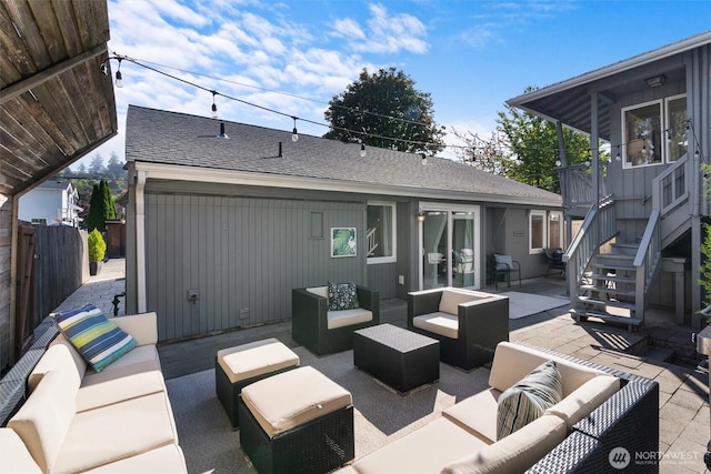 view of patio / terrace with an outdoor hangout area