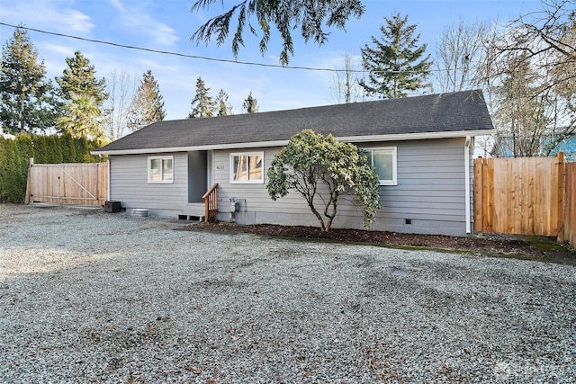 view of ranch-style home