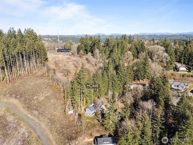 aerial view with a rural view