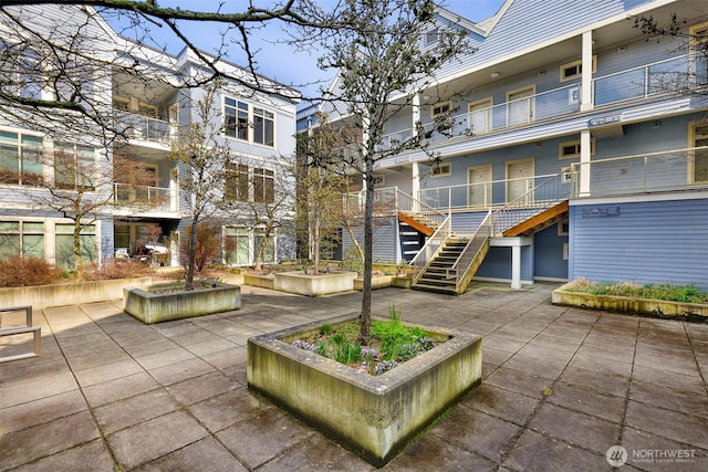 view of property's community with stairway