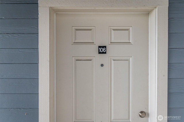 view of doorway to property