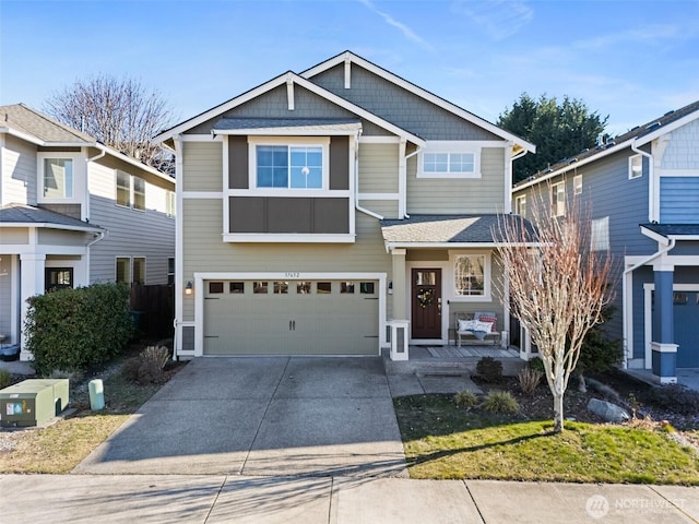 view of front of home featuring a garage