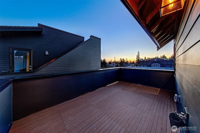 view of deck at dusk