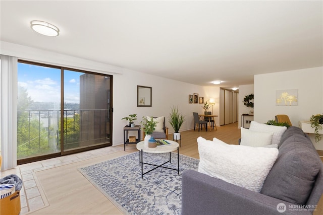3710 25th Pl W Unit 401, Seattle, WA 98199 - living area with light wood-type flooring