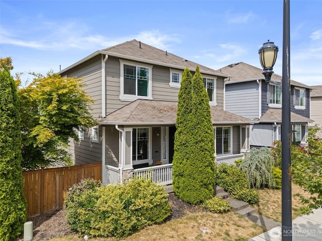 5401 Parkside Dr SE, Lacey, WA 98503 - view of front of house featuring covered porch and a shingled roof