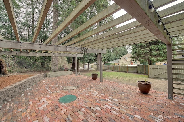 view of patio / terrace with a pergola