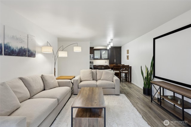 living room featuring wood finished floors