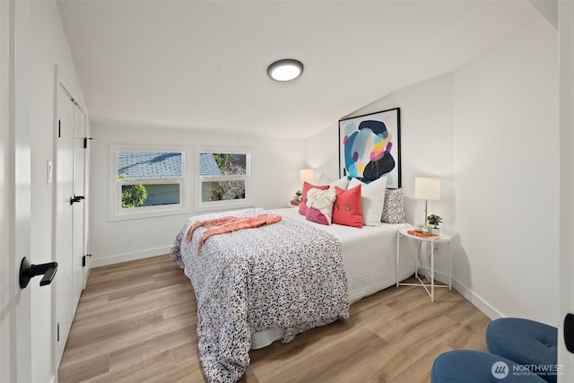 bedroom featuring light hardwood / wood-style flooring