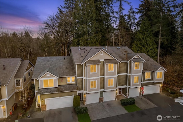 view of front of house featuring a garage