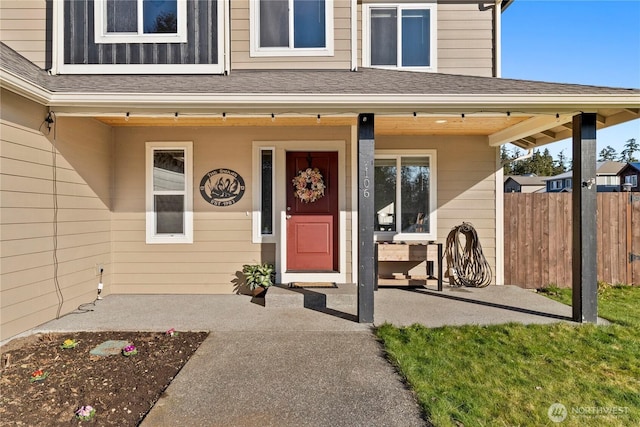 view of doorway to property