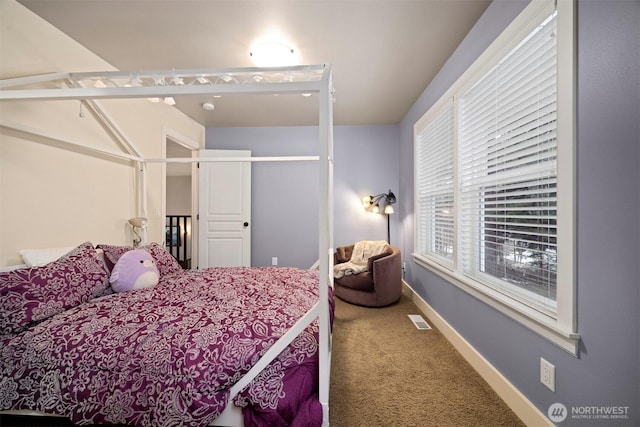 bedroom with carpet floors