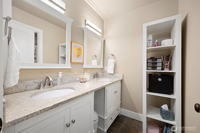 bathroom featuring vanity and tile patterned floors