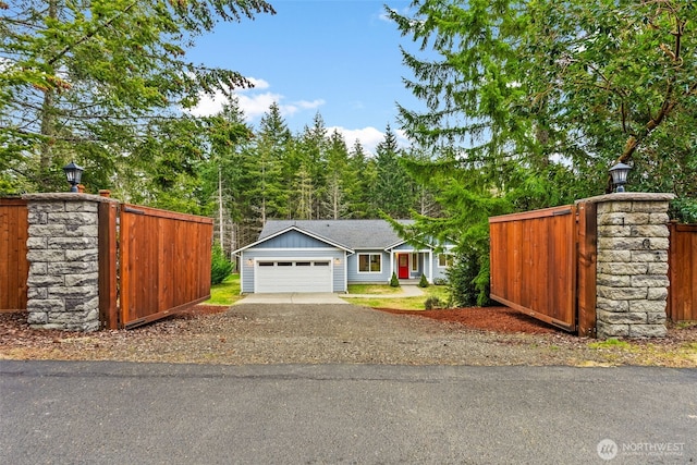 view of front of home featuring a garage