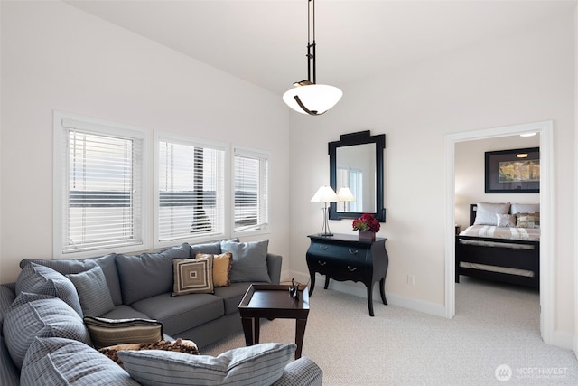 view of carpeted living room