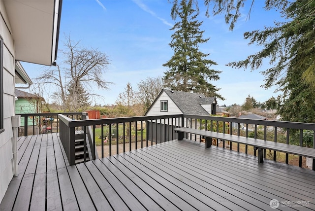 view of wooden deck