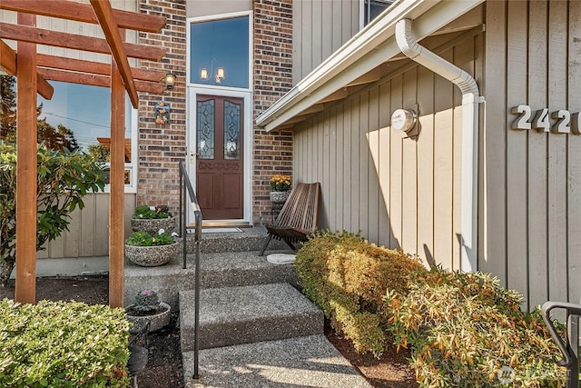 view of doorway to property