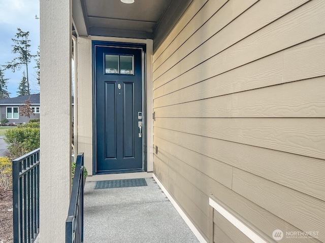 view of doorway to property