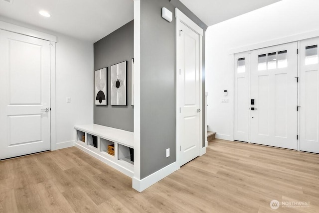 entryway featuring light wood-type flooring