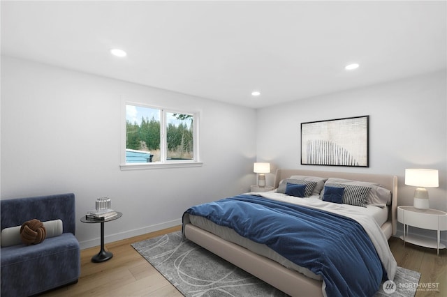 bedroom featuring hardwood / wood-style floors