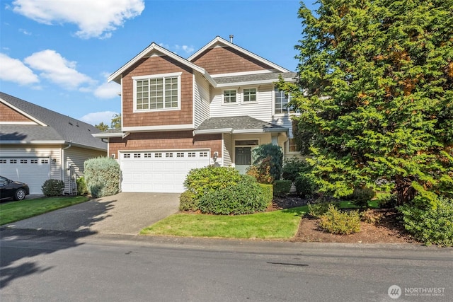 view of front of house featuring a garage